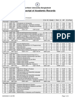 Transcript of Academic Records: Northern University Bangladesh