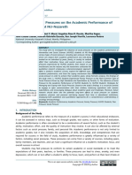 Influence of Social Pressures On The Academic Performance of HUMSS Students at NU-Nazareth