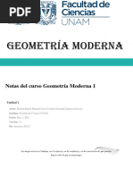 Geometría Moderna I (Curso)