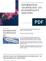 Chapter I Information Technology in Hospitality Industry Autosaved