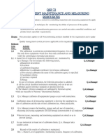 Equipment Maintenance and Measuring Equipment Procedure