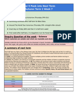 Week 7 Peek Into Next Term