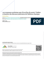 Les Tribunaux Athéniens Sont-Ils Un Lieu de Savoir ? Ombre Et Lumière Des Discours Judiciaires de L'athènes Classique