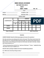 Class 4 English Hy Exam (2019-20)