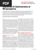 Inadvertent IV Administration of Epi and Not IM