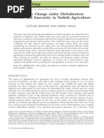 Journal of Agrarian Change - 2011 - KEYDER - Agrarian Change Under Globalization Markets and Insecurity in Turkish