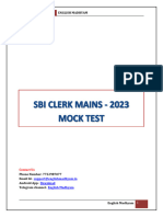 Sbi Clerk Mains Mock 06