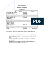 Asiento de Ajuste y Balance de Comprobacion Ajustado