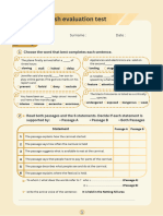 English Evaluation Test