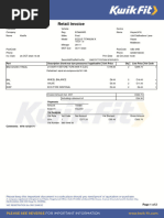 Retail Invoice: Description (Front/rear Tyre Pressures If Applicable) Unit Price Qty Line Price Vat Code