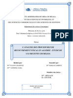 L'analyse Des Procedures de Recouvrement Fiscal en Algérie