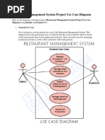 Restaurant Management System Project Use Case Diagram