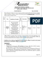 Notification BEL Various Vacancy Posts