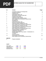 Tank Heat Losses Cal. For Insulated Tank