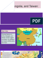 China, Mongolia, and Taiwan