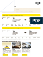 Electronic Ticket Receipt: Flight 1 - Bandar Seri Begawan (BWN) To Melbourne (MEL)