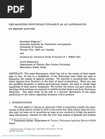 The Modified Newtonian Dynamics As An Alternative To Hidden Matter