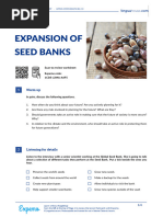 The Expansion of Seed Banks British English Teacher