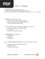 M 1 - Unit 5 - Glossary Quiz