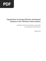 Opportunities For Energy Efficiency and Demand Response in The California Cement Industry