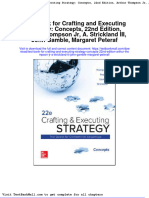 Test Bank For Crafting and Executing Strategy: Concepts, 22nd Edition, Arthur Thompson JR, A. Strickland III, John Gamble, Margaret Peteraf