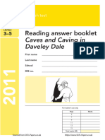 ks2 English 2011 Reading Answer Booklet