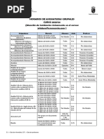 Horarios de Asignaturas Grupales 23 24