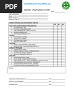 Lifting Equipment Inspection Checklist