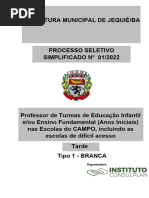 Professor de Turmas de Educação Infantil (Campo)