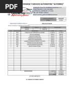 Cotizacion Ranger CR15719 Suspension