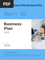 Veterinary Clinic Business Plan Example