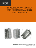 Especificaciones Técnicas Caja Rectangular Arviil Sac