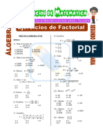 Ejercicios de Factorial para Segundo de Secundaria