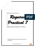 7 - IB Biology Required Practical 7 - Transpiration - IBDP - HL Lab Experiment Guide