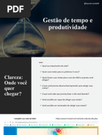 Gestão de Tempo e Produtividade - Pré Work