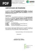 Certificados Posesion