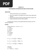 Coe 102 Derivatives of Trigonometric Functions and Its Applications Lesson 10