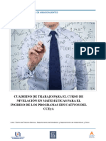 Cuaderno de Trabajo Curso Nivelacion en Matematicas