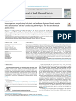 63 Investigation On Polyvinyl Alcohol and Sodium Alginate Blend Matrix With Ammonium Nitrate Conducting Electrolytes For Electrochemical Applications