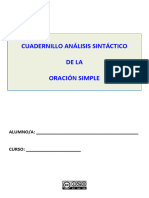 Cuadernillo Sintaxis Oracion Simple