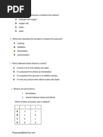 Alcohols (Multiple Choice) QP With ANSWERS New