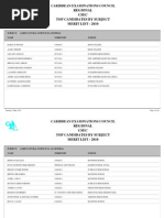 Csec Merit List Jun2010