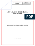 Analise Ergonomica Preliminar - Construção e Manutenção - Cemig