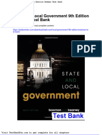 Dwnload Full State and Local Government 9th Edition Bowman Test Bank PDF