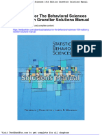 Dwnload Full Statistics For The Behavioral Sciences 10th Edition Gravetter Solutions Manual PDF