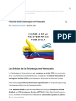 Historia de La Fisioterapia en Venezuela