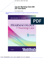 Dwnload Full Pharmacology For Nursing Care 8th Edition Lehne Test Bank PDF