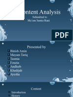 Content Analysis 1 2