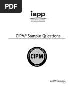 CIPM SampleQuestions v5.1