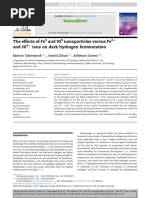 The Effects of Fe and Ni Nanoparticles Versus Fe and Ni Ions On Dark Hydrogen Fermentation